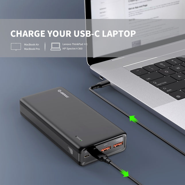 EP29-BK:20000mAh PD+QC Power Bank 22.5W