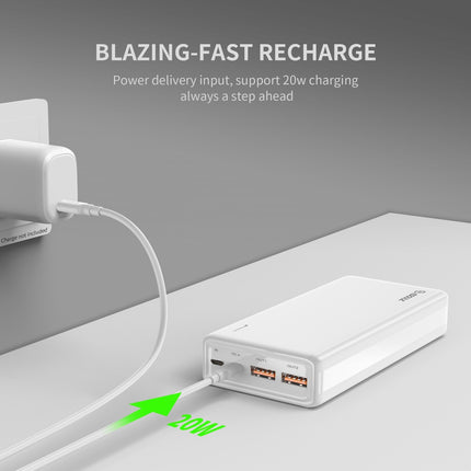 EP29-BK:20000mAh PD+QC Power Bank 22.5W